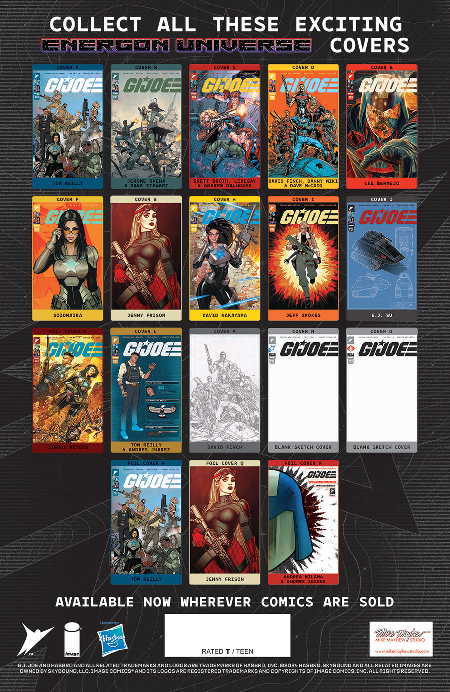 GI JOE #1 Mike Mayhew Studio Variant Cover B Virgin Signed with COA