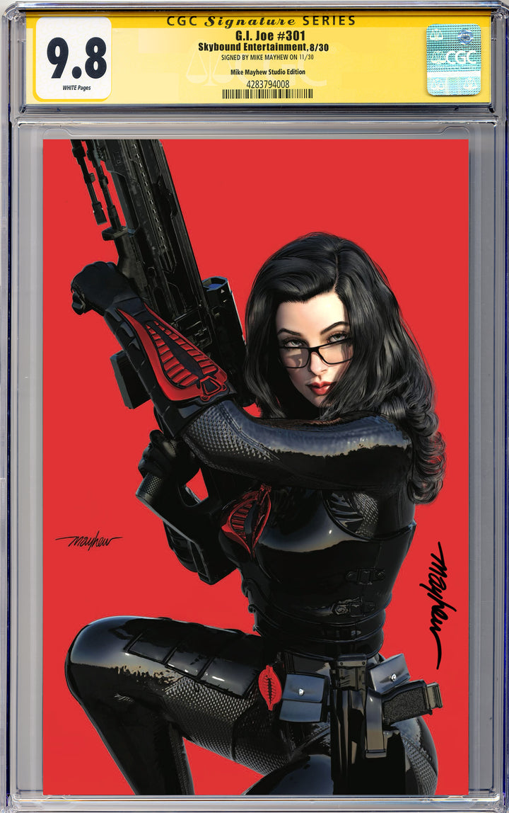G.I. JOE: A REAL AMERICAN HERO #301 Mike Mayhew Studio Variant Cover B Regular Sig CGC Yellow Label Guaranteed 9.8 Graded Slab