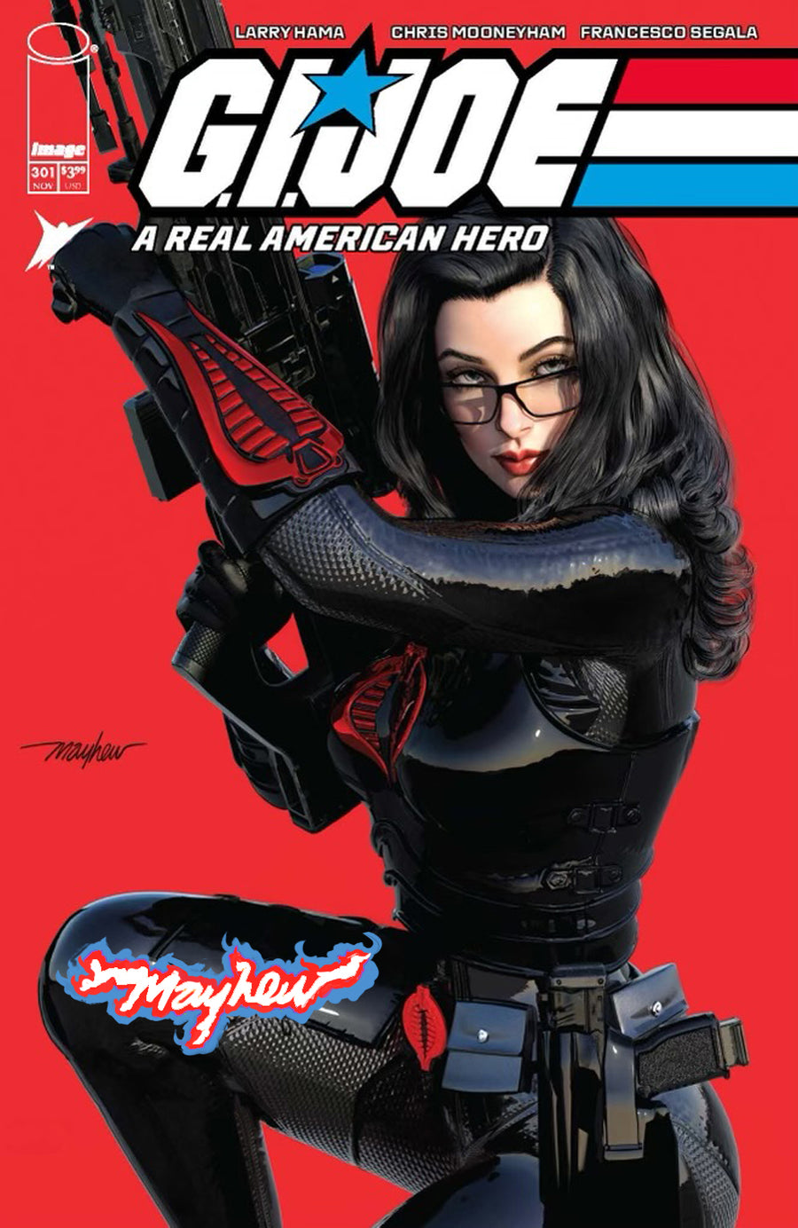 G.I. JOE: A REAL AMERICAN HERO #301 Mike Mayhew Studio Variant Cover A Inferno Sig with COA