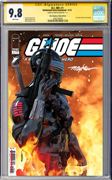 G.I. JOE: A REAL AMERICAN #1 Facsimile Edition Mike Mayhew Studio Cover A Regular Sig CGC Yellow Label Guaranteed 9.8 Graded Slab