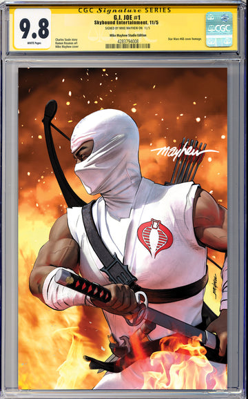 G.I. JOE: A REAL AMERICAN #1 Facsimile Edition Mike Mayhew Studio Cover B Regular Sig CGC Yellow Label Guaranteed 9.8 Graded Slab
