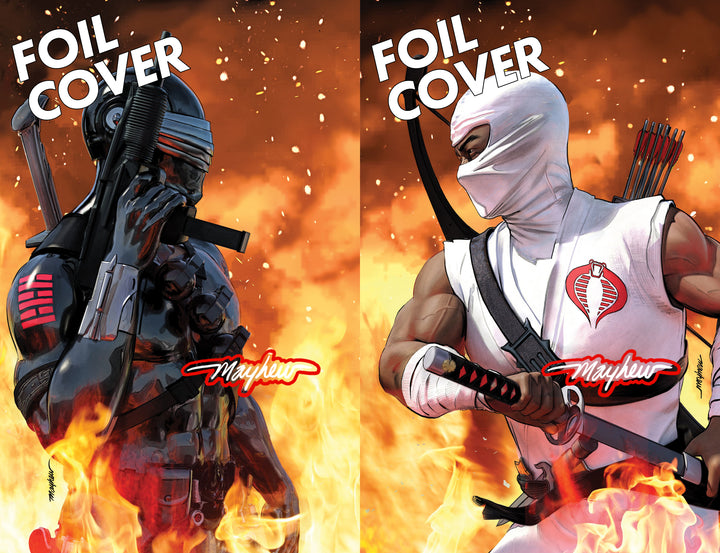 G.I. JOE: A REAL AMERICAN #1 Facsimile Edition Mike Mayhew Studio Foil Set of Cover C and D GLOW with COA