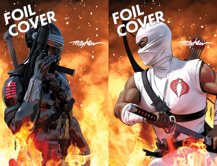 G.I. JOE: A REAL AMERICAN #1 Facsimile Edition Mike Mayhew Studio Foil Set of Cover C and D Regular Sig with COA