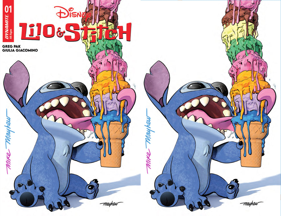 LILO & STITCH #1 Mike Mayhew Studio Variant Cover A Trade Dress and B Virgin Full Duo Signed with COA
