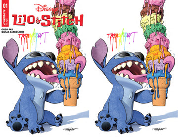 LILO & STITCH #1 Mike Mayhew Studio Variant Cover A Trade Dress and B Virgin Rainbow Drip Sig with COA