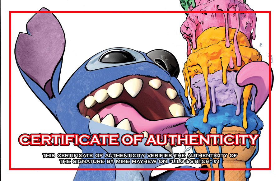 LILO & STITCH #1 Mike Mayhew Studio Variant Cover A Trade Dress and B Virgin Glow Sig with COA