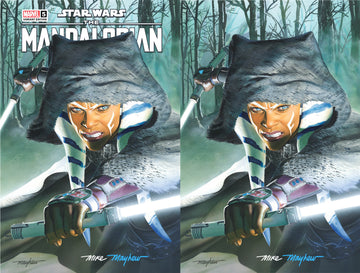 STAR WARS: THE MANDALORIAN SEASON 2 #5 Mike Mayhew Studio Variant Cover A Trade Dress and B Virgin Full Duo Signed with COA