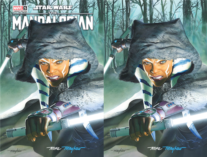 STAR WARS: THE MANDALORIAN SEASON 2 #5 Mike Mayhew Studio Variant Cover A Trade Dress and B Virgin Full Duo Signed with COA
