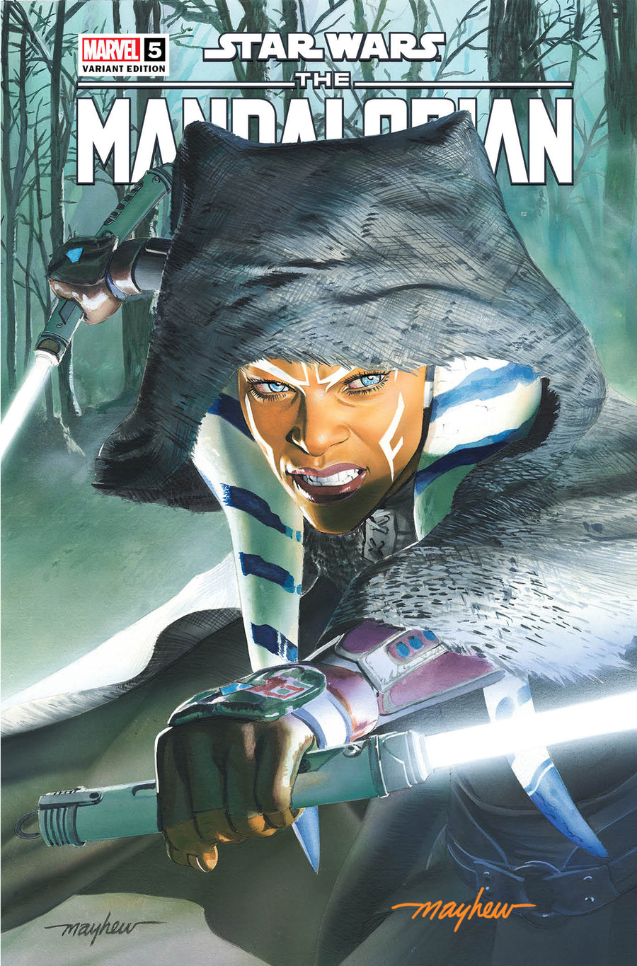 STAR WARS: THE MANDALORIAN SEASON 2 #5 Mike Mayhew Studio Variant Cover A Trade Dress Signed with COA