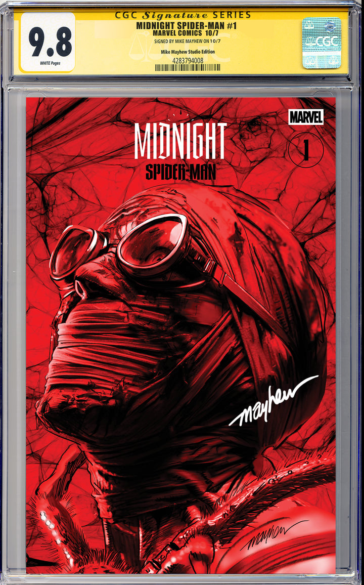 MIDNIGHT SPIDER-MAN #1 Mike Mayhew Studio Variant Cover A Trade Dress Signed CGC 9.8