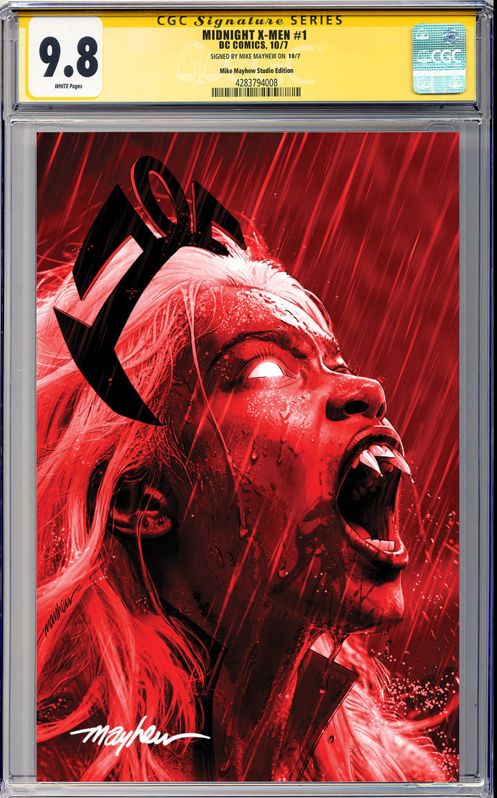 MIDNIGHT X-MEN #1 Mike Mayhew Studio Variant Cover B Virgin Signed CGC 9.8