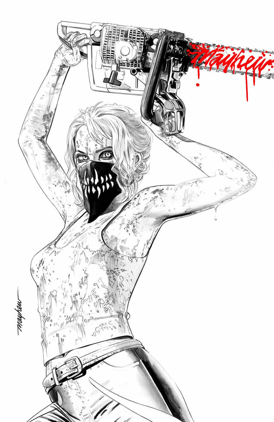 SOMETHING IS KILLING THE CHILDREN #30 Mike Mayhew Studio Variant Phoenix Fan Fusion Con Exclusive Bloody Chainsaw Signed with COA