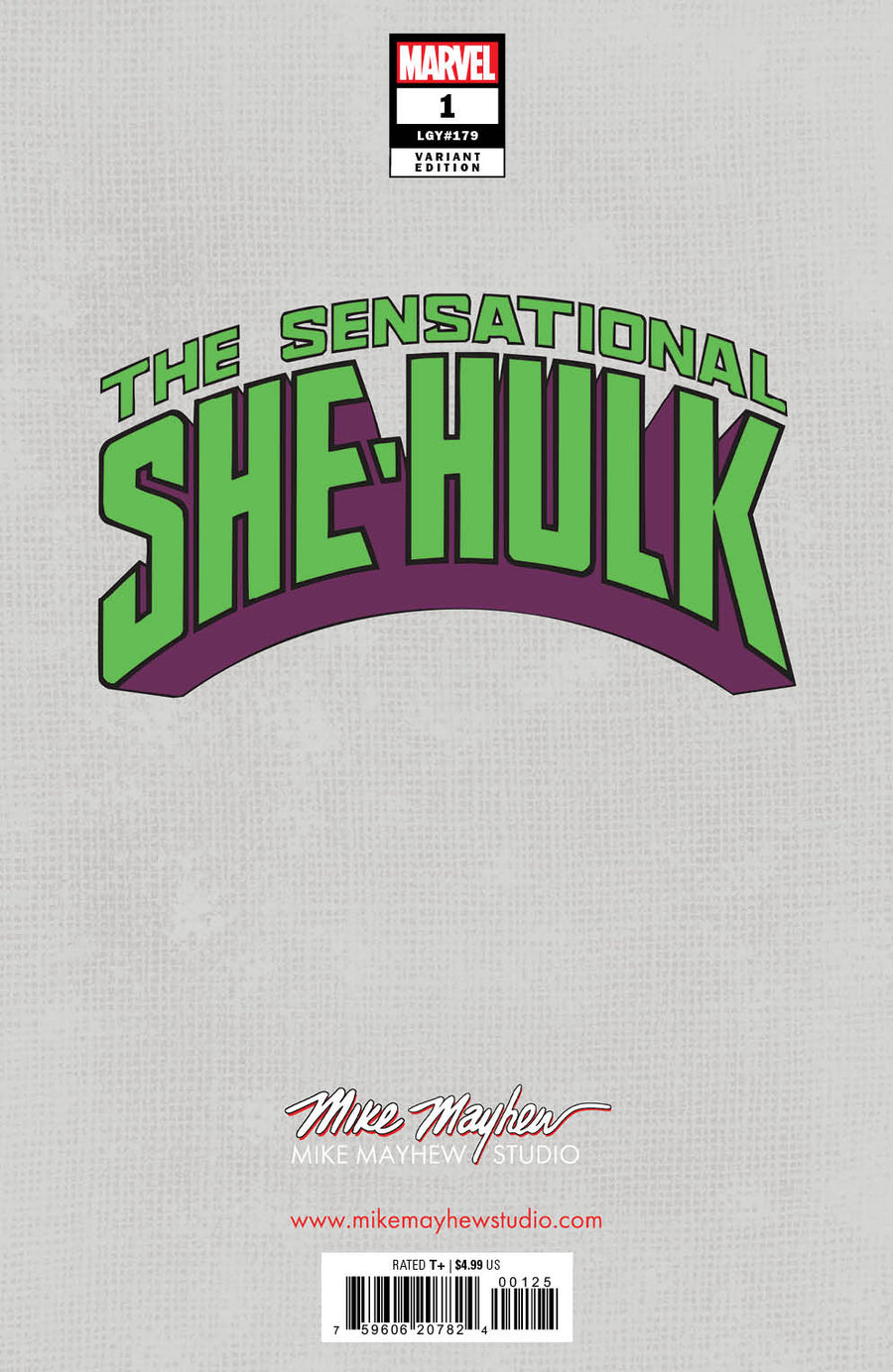 THE SENSATIONAL SHE-HULK #1 Mike Mayhew Studio Variant Cover A Trade Dress Signed with COA