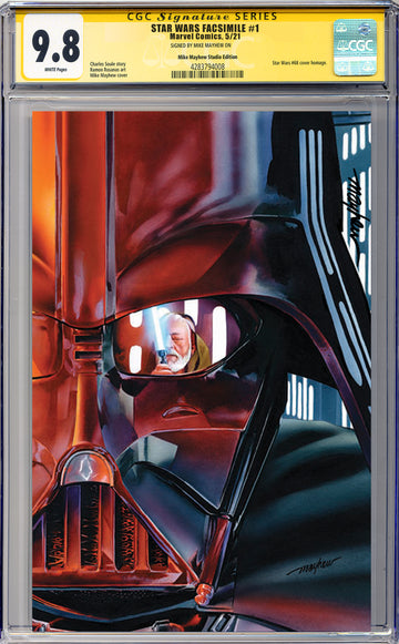 STAR WARS 1977 #1 FACSIMILE EDITION Mike Mayhew Studio Virgin Signed and CGC Signature Series Guarantee 9.8