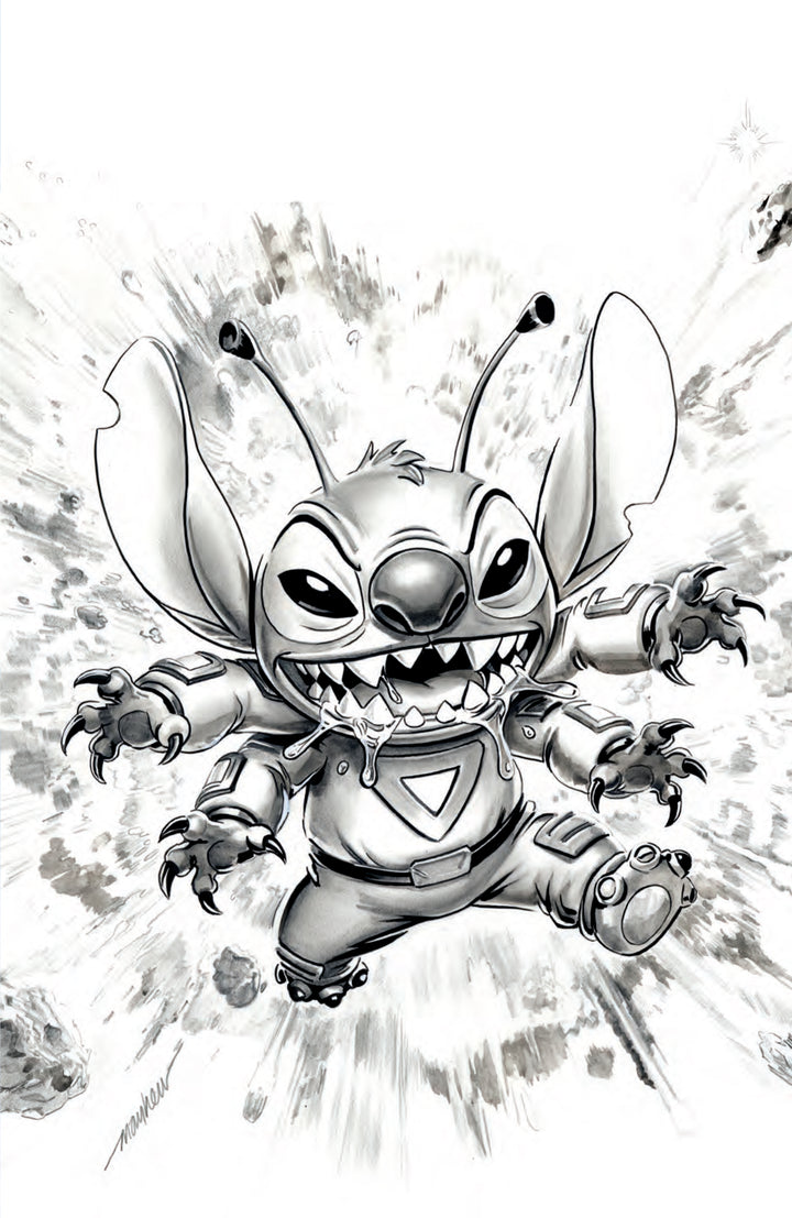 STITCH #6 Mike Mayhew Studio Variant Black & White Sketch Cover D Raw