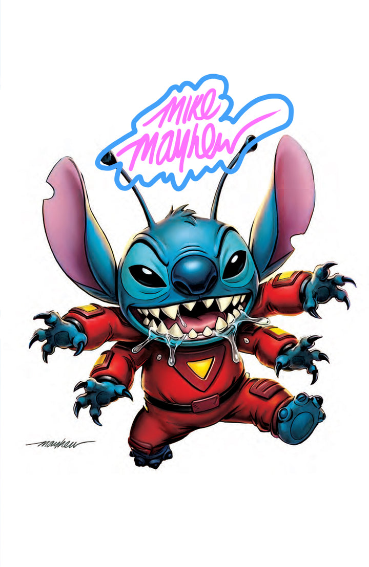 STITCH #6 Mike Mayhew Studio Variant Cover C White Virgin BUBBLEGUM DUO GLOW SIG with COA
