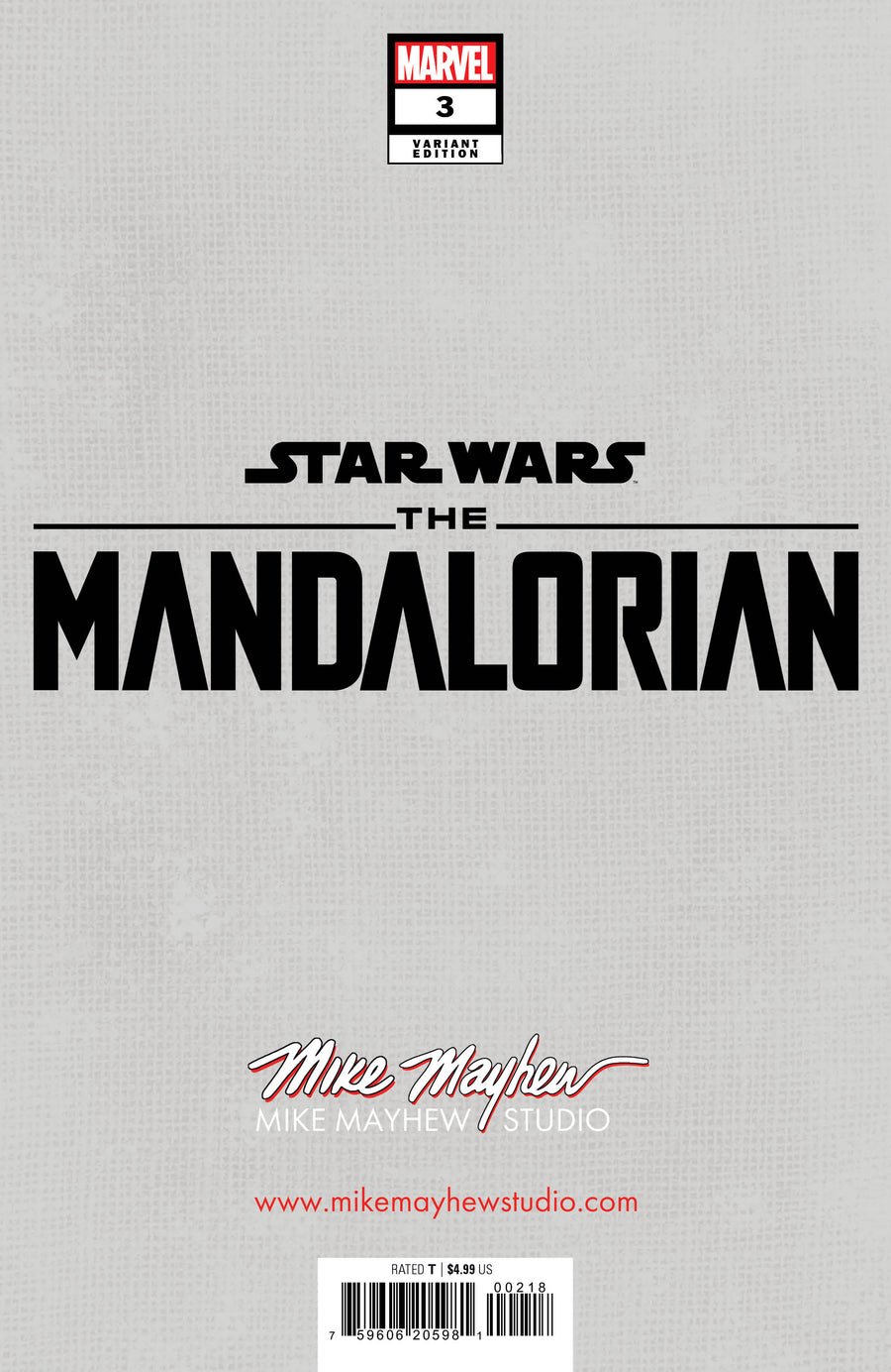 STAR WARS: THE MANDALORIAN SEASON 2 #3 Mike Mayhew Studio Variant Set of Cover A Trade Dress and B Virgin Signed with COA