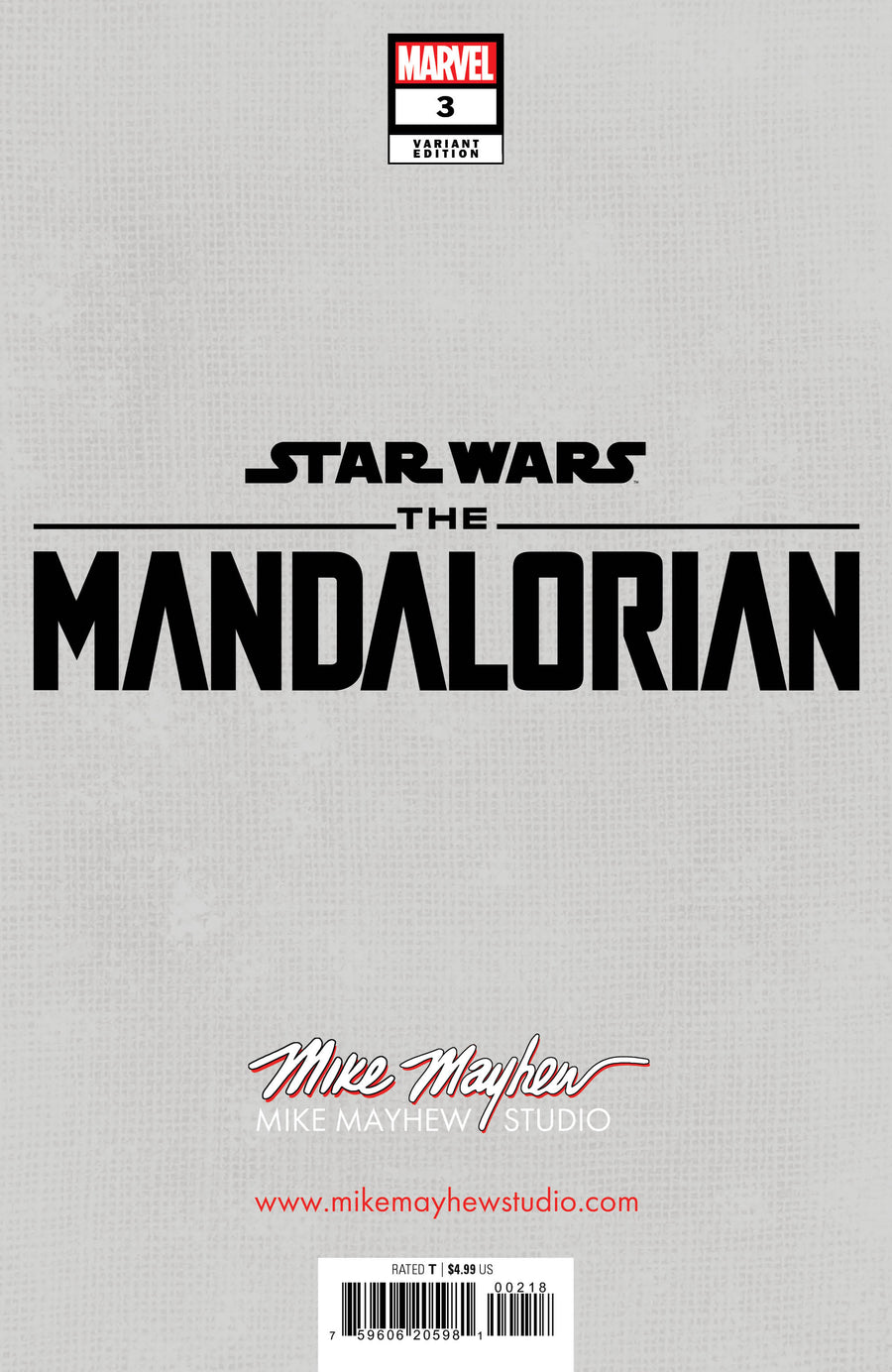 STAR WARS: THE MANDALORIAN SEASON 2 #3 Mike Mayhew Studio Variant Cover A Trade Dress Saber Glow Sig with COA