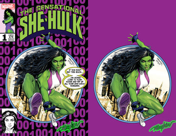 THE SENSATIONAL SHE-HULK #1 Mike Mayhew Studio Variant Cover A Trade Dress and B Virgin Gamma Glow Sig with COA