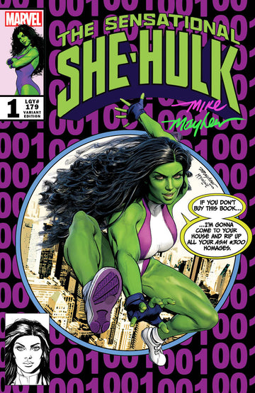 THE SENSATIONAL SHE-HULK #1 Mike Mayhew Studio Variant Cover A Trade Dress Full Duo Signed with COA