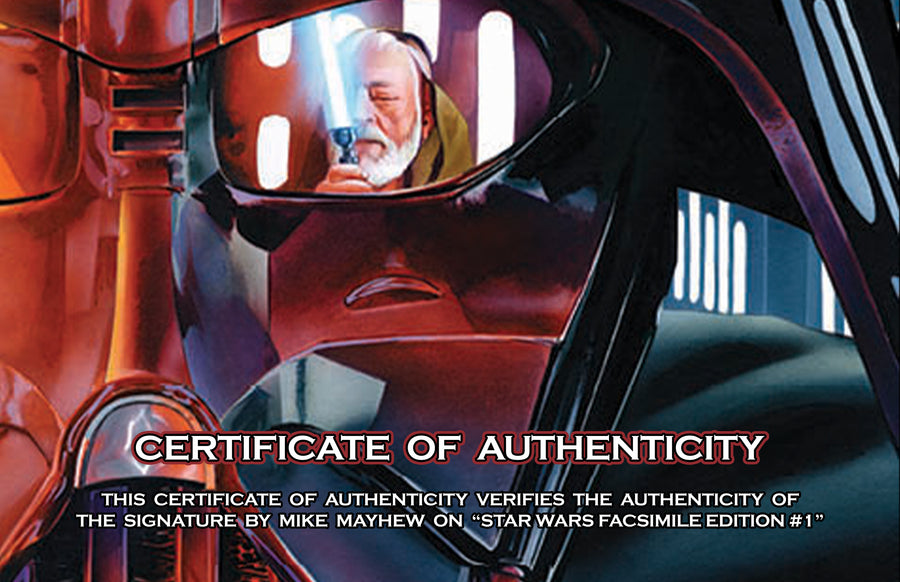 STAR WARS 1977 #1 FACSIMILE EDITION Mike Mayhew Studio Trade Dress JEDI Full Duo Signed with COA