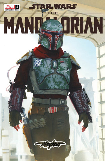 STAR WARS: THE MANDALORIAN SEASON 2 #1 Mike Mayhew Studio Variant Cover A Saber Darksaber Glow Sig with COA