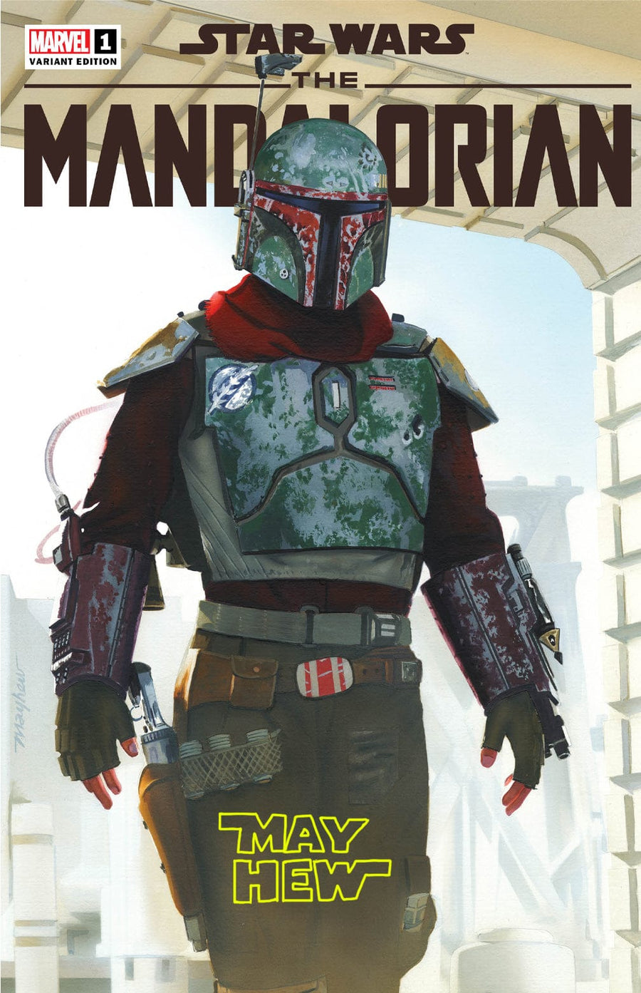 STAR WARS: THE MANDALORIAN SEASON 2 #1 Mike Mayhew Studio Variant Cover A Star Wars Sig with COA