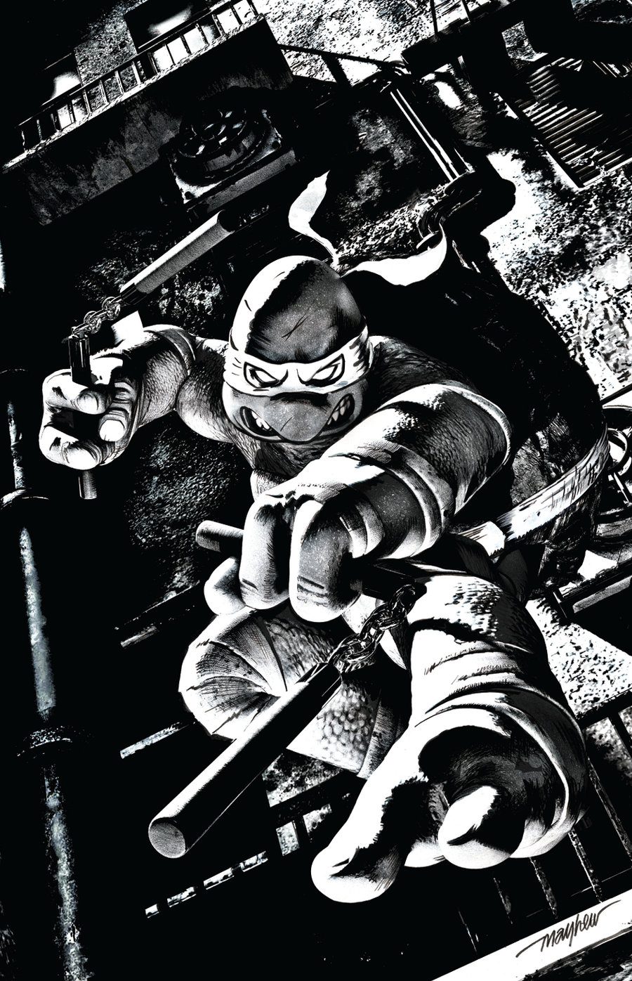 TEENAGE MUTANT NINJA TURTLES #1-4 Mike Mayhew Studio Variant Cover C B&W Variant Set Raw