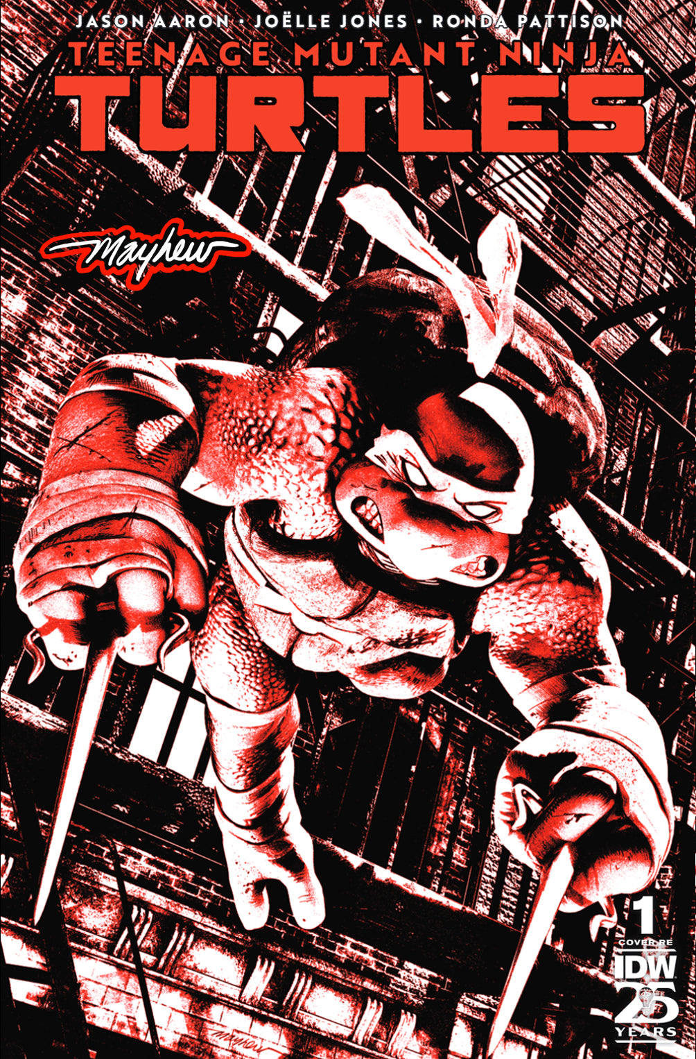 TEENAGE MUTANT NINJA TURTLES #1 Mike Mayhew Studio Variant Cover A Trade  Dress Glow Signed with COA, image size:1004x1526