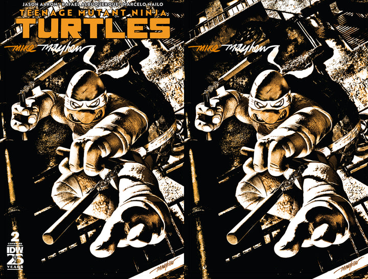 TEENAGE MUTANT NINJA TURTLES #2 Mike Mayhew Studio Variant Cover A Trade Dress and B Virgin Full Duo Signed with COA