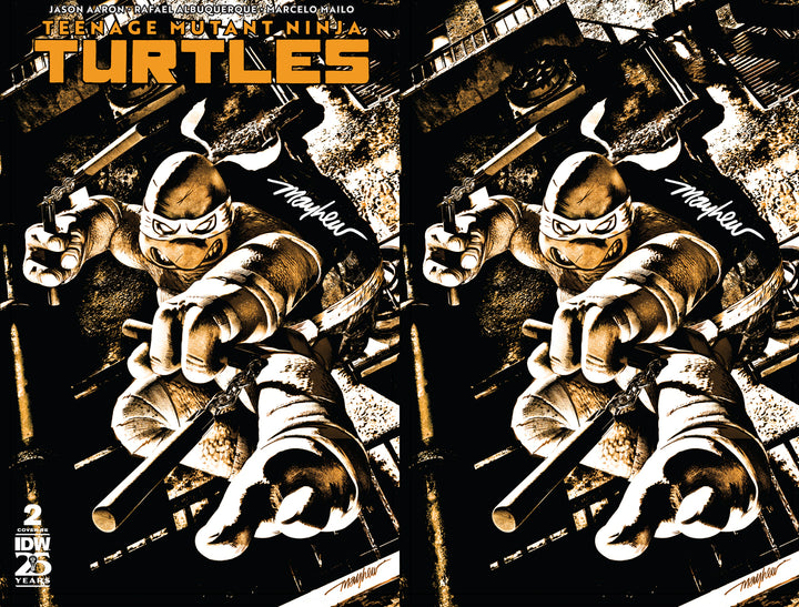 TEENAGE MUTANT NINJA TURTLES #2 Mike Mayhew Studio Variant Cover A Trade Dress and B Virgin Signed with COA