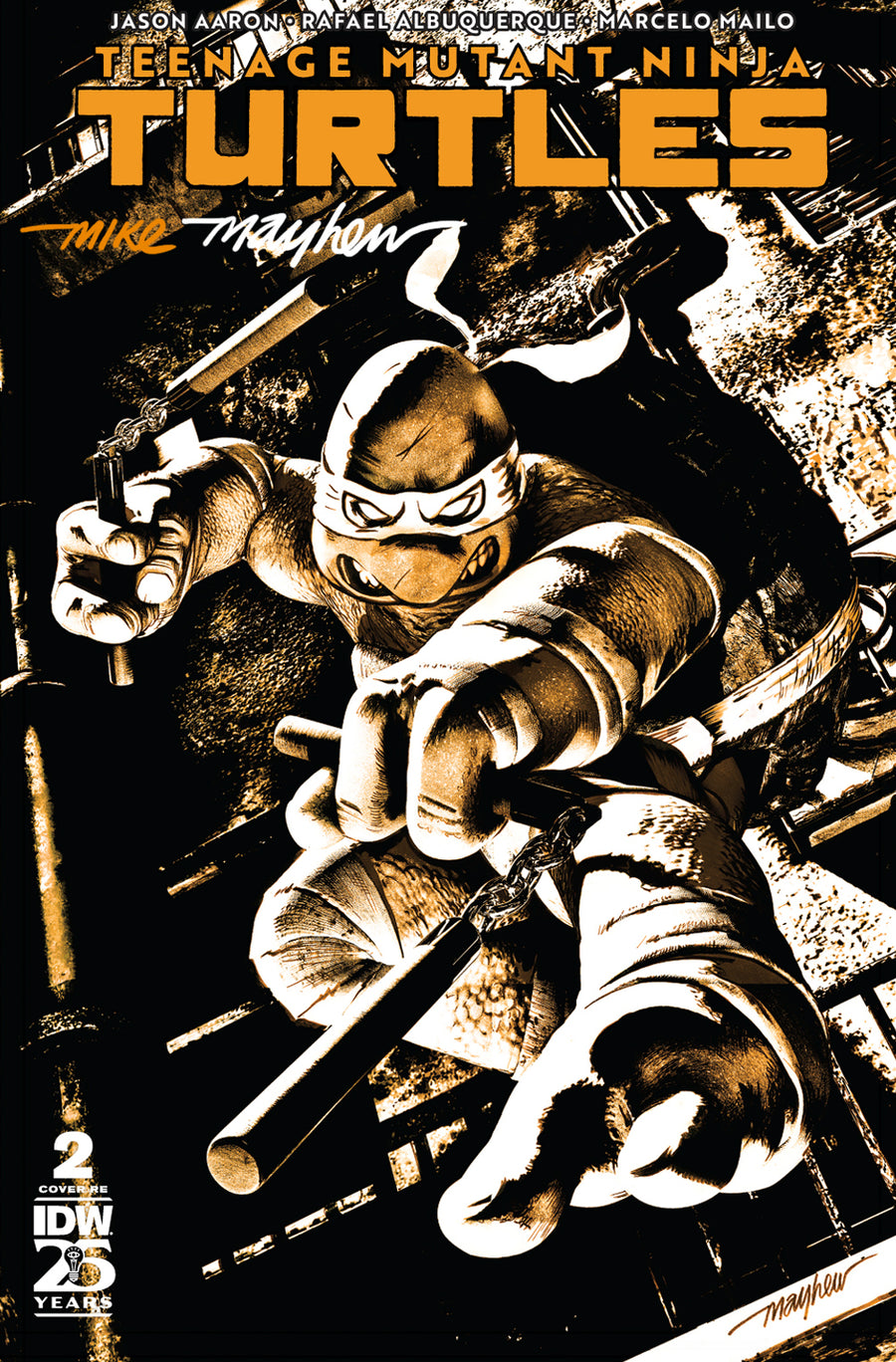 TEENAGE MUTANT NINJA TURTLES #2 Mike Mayhew Studio Variant Cover A Trade Dress Full Duo Sig with COA