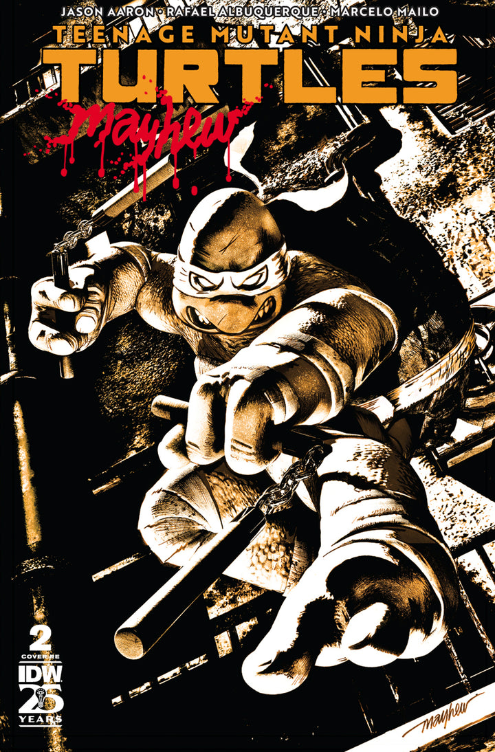 TEENAGE MUTANT NINJA TURTLES #2 Mike Mayhew Studio Variant Cover A Trade Dress Massacre Signed with COA
