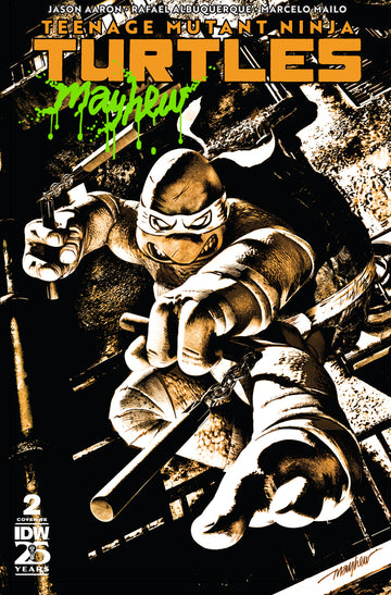 TEENAGE MUTANT NINJA TURTLES #2 Mike Mayhew Studio Variant Cover A Trade Dress Radioactive Slime Signed with COA