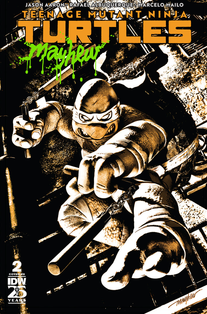 TEENAGE MUTANT NINJA TURTLES #2 Mike Mayhew Studio Variant Cover A Trade Dress Radioactive Slime Signed with COA