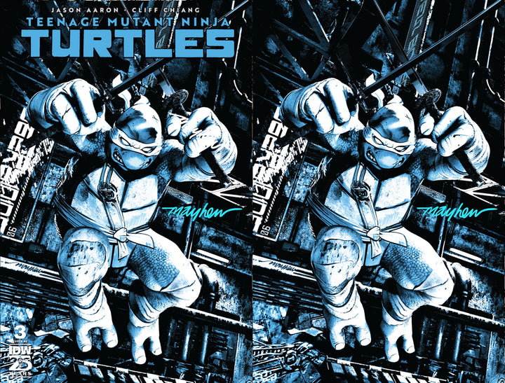 TEENAGE MUTANT NINJA TURTLES #3 Mike Mayhew Studio Variant Cover A Trade Dress and B Virgin Signed with COA