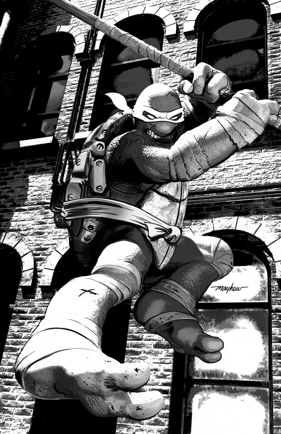 TEENAGE MUTANT NINJA TURTLES #1-4 Mike Mayhew Studio Variant Cover C B&W Variant Set Raw