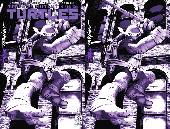TEENAGE MUTANT NINJA TURTLES #4 Mike Mayhew Studio Variant Cover A Trade Dress and B Virgin Full Duo Signed with COA