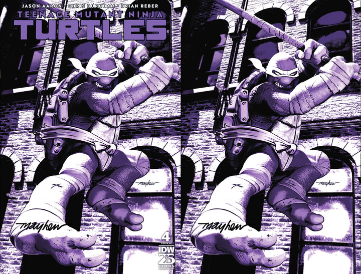 TEENAGE MUTANT NINJA TURTLES #4 Mike Mayhew Studio Variant Cover A Trade Dress and B Virgin Signed with COA