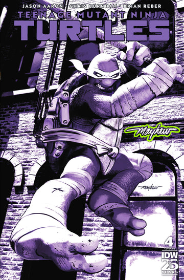 TEENAGE MUTANT NINJA TURTLES #4 Mike Mayhew Studio Variant Cover A Trade Dress Radioactive Glow Signed with COA