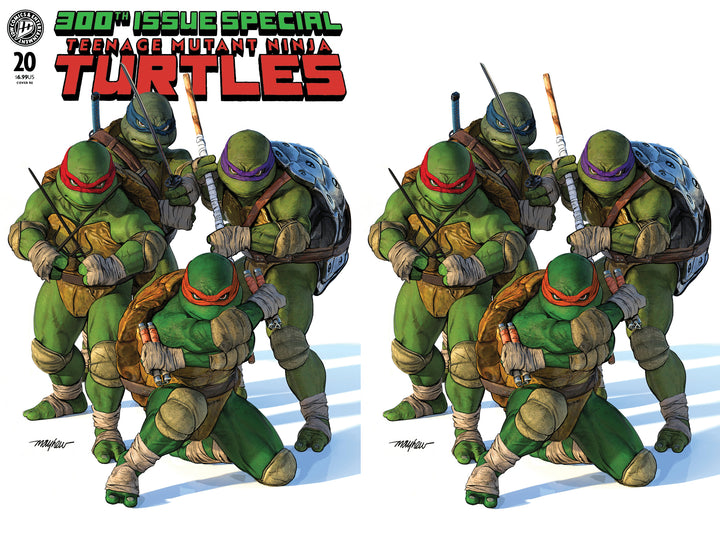 TEENAGE MUTANT NINJA TURTLES #20: 300th ISSUE SPECIAL Mike Mayhew Studio Variant Set of Covers A and B Raw