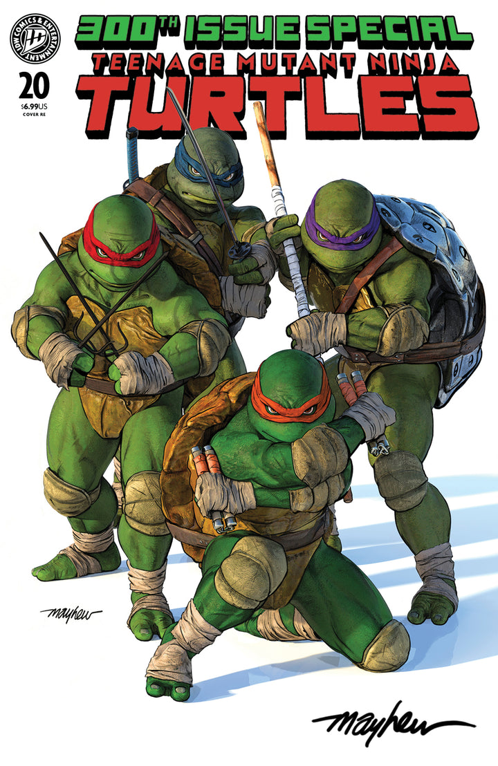 TEENAGE MUTANT NINJA TURTLES #20: 300th ISSUE SPECIAL Mike Mayhew Studio Variant Cover A Trade Dress SIGNED with COA