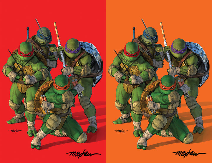 TEENAGE MUTANT NINJA TURTLES #20: 300th ISSUE SPECIAL Mike Mayhew Studio Variant Set of Covers C, D, E and F SIGNED with COA