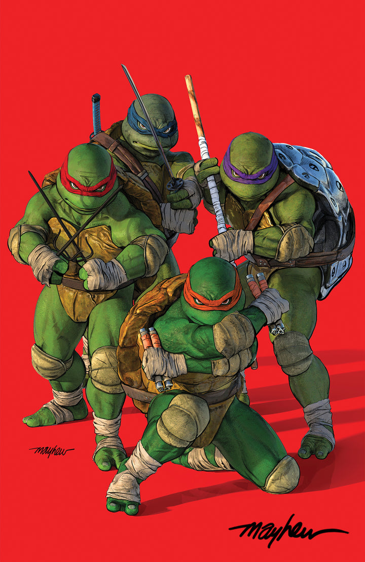 TEENAGE MUTANT NINJA TURTLES #20: 300th ISSUE SPECIAL Mike Mayhew Studio Variant Cover C Red Virgin SIGNED with COA