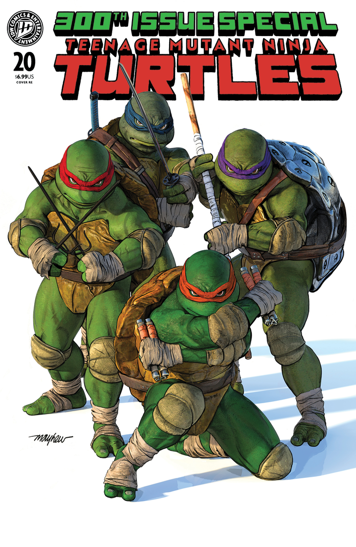 TEENAGE MUTANT NINJA TURTLES #20: 300th ISSUE SPECIAL Mike Mayhew Studio Variant Cover A Trade Dress Raw