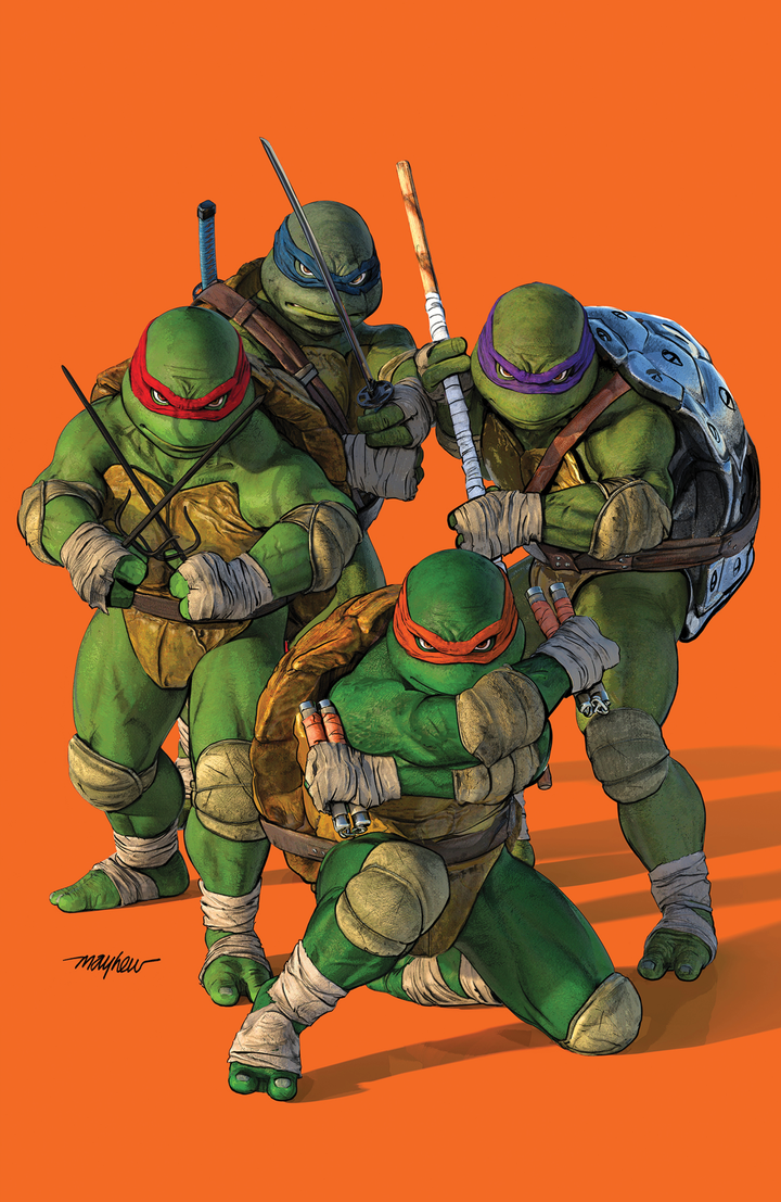 TEENAGE MUTANT NINJA TURTLES #20: 300th ISSUE SPECIAL Mike Mayhew Studio Variant Cover D Orange Virgin Raw