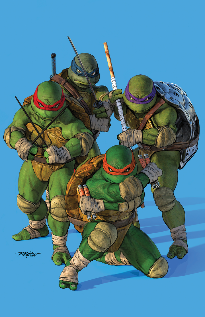 TEENAGE MUTANT NINJA TURTLES #20: 300th ISSUE SPECIAL Mike Mayhew Studio Variant Cover E Blue Virgin Raw
