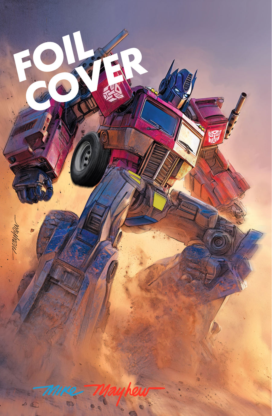 TRANSFORMERS #25 Mike Mayhew Studio Variant Cover C Foil FULL DUO SIG with COA