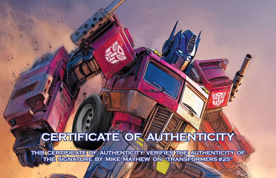 TRANSFORMERS #25 Mike Mayhew Studio Variant Cover A Trade Dress SIGNED with COA