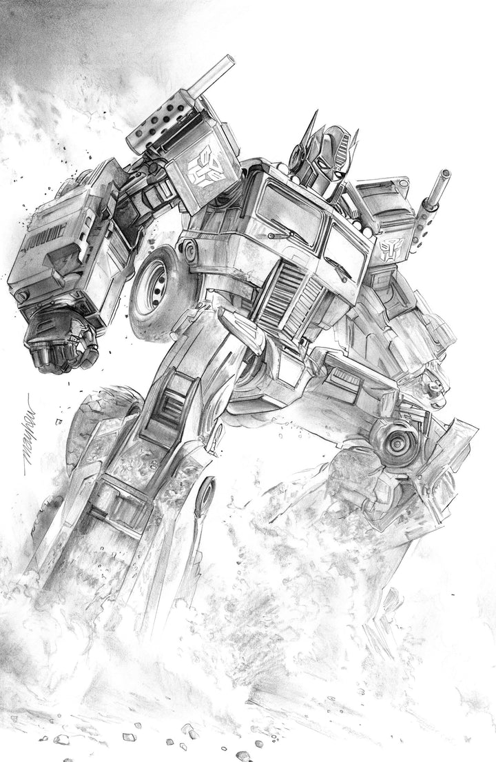 TRANSFORMERS #25 Mike Mayhew Studio Variant Black & White Sketch Cover D RAW